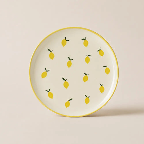 Lot de 4 assiettes Dolce Vita — Motif Citron